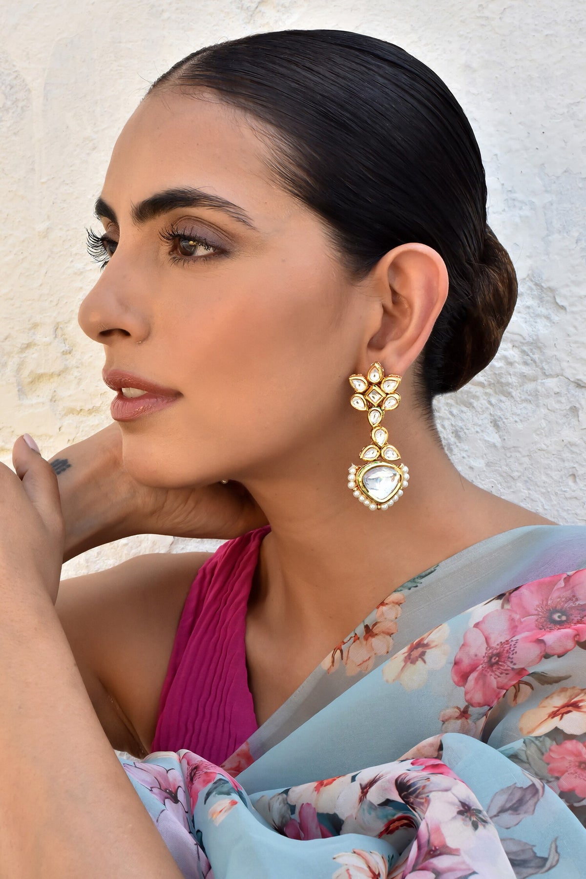 Kundan Embellished Dangler Earrings 