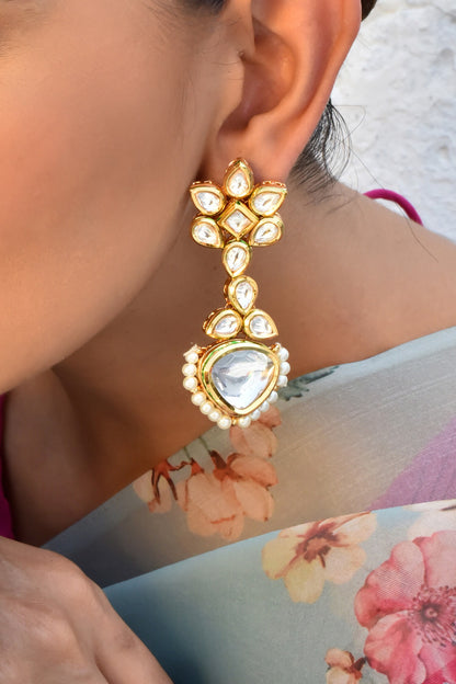 Kundan Embellished Dangler Earrings 