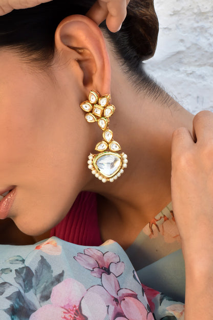 Kundan Embellished Dangler Earrings 