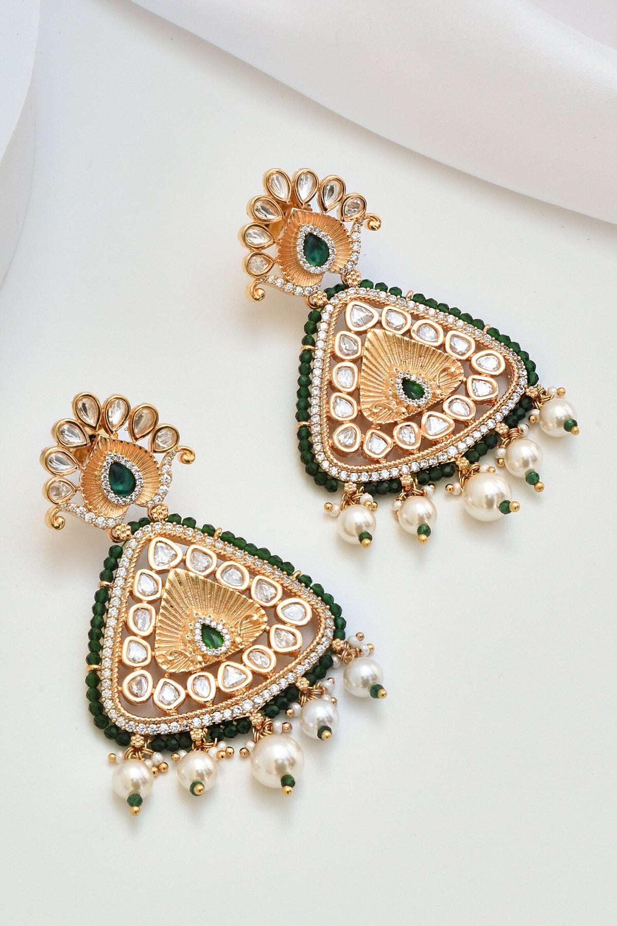 Polki Embellished Dangler Earrings 