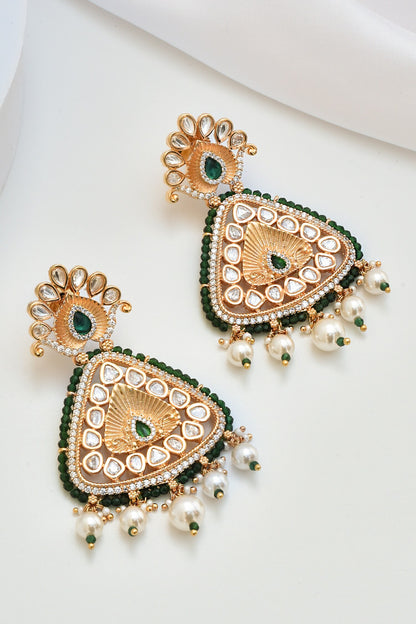 Polki Embellished Dangler Earrings 