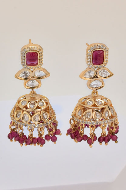Polki Embellished Jhumkas 