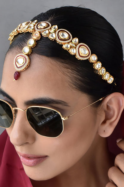 Polki Embellished Mathapatti 