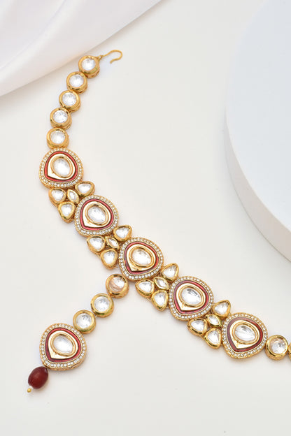 Polki Embellished Mathapatti 