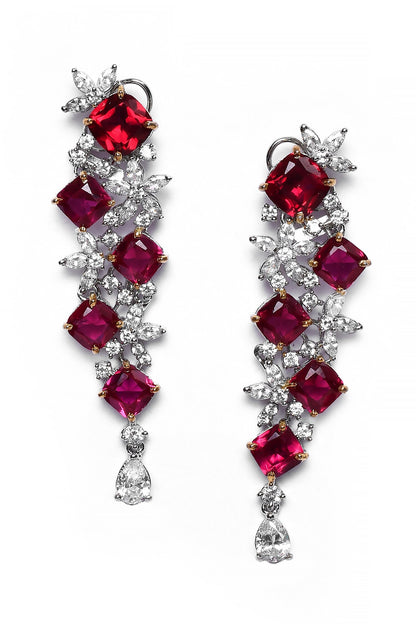 Bloom Vine Stone Embellished Danglers 
