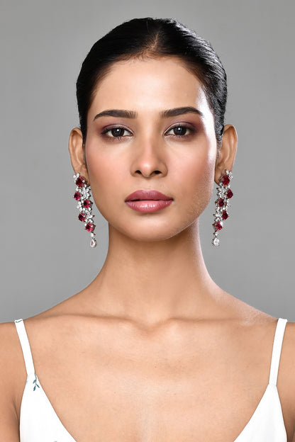 Bloom Vine Stone Embellished Danglers 
