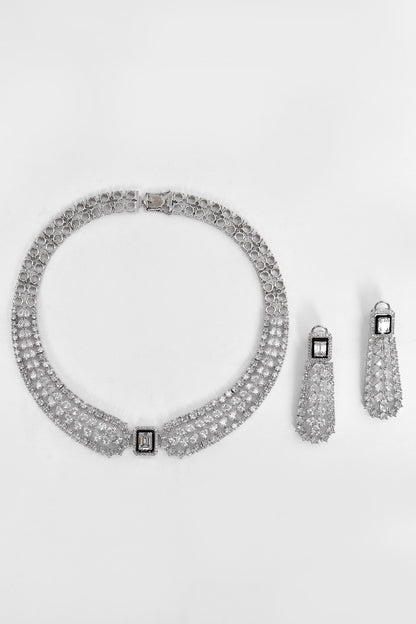 Stone Studded Choker Necklace Set 