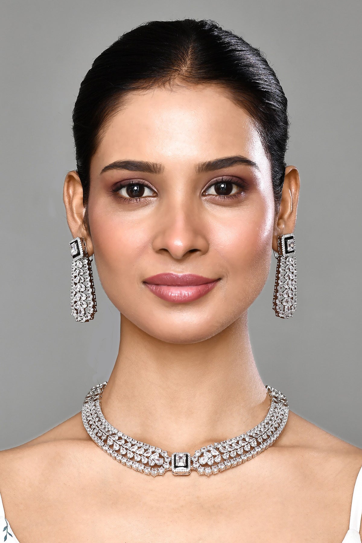 Stone Studded Choker Necklace Set 