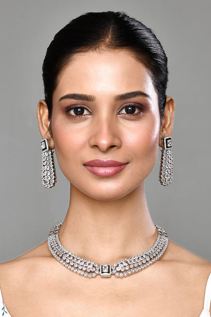 Stone Studded Choker Necklace Set 