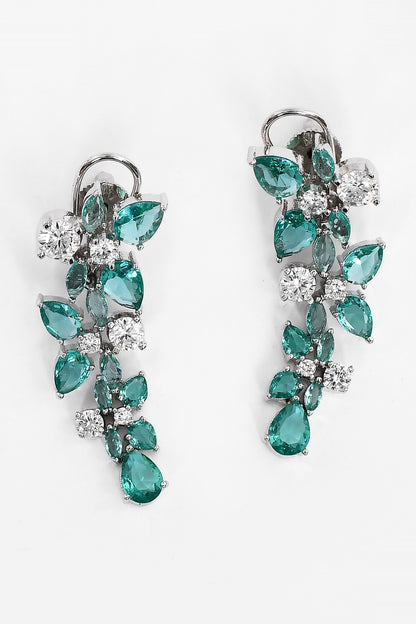 Stone Studded Floral Vine Necklace Set 
