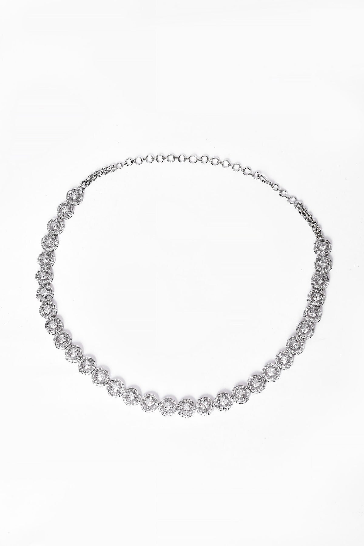 Round Stone Studded Necklace Set 