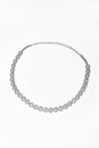 Round Stone Studded Necklace Set 