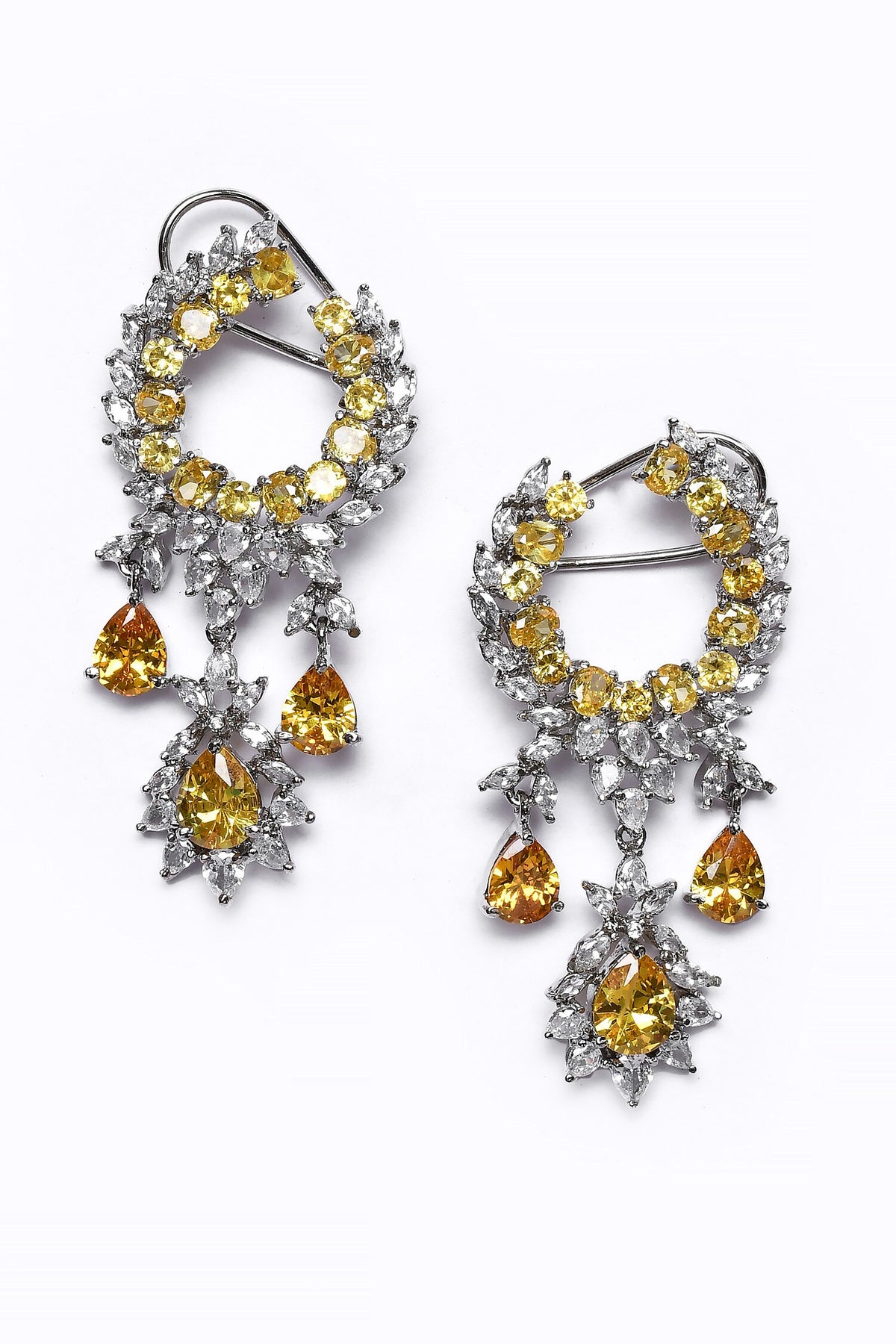Crystal Embellished Dangler Earrings 