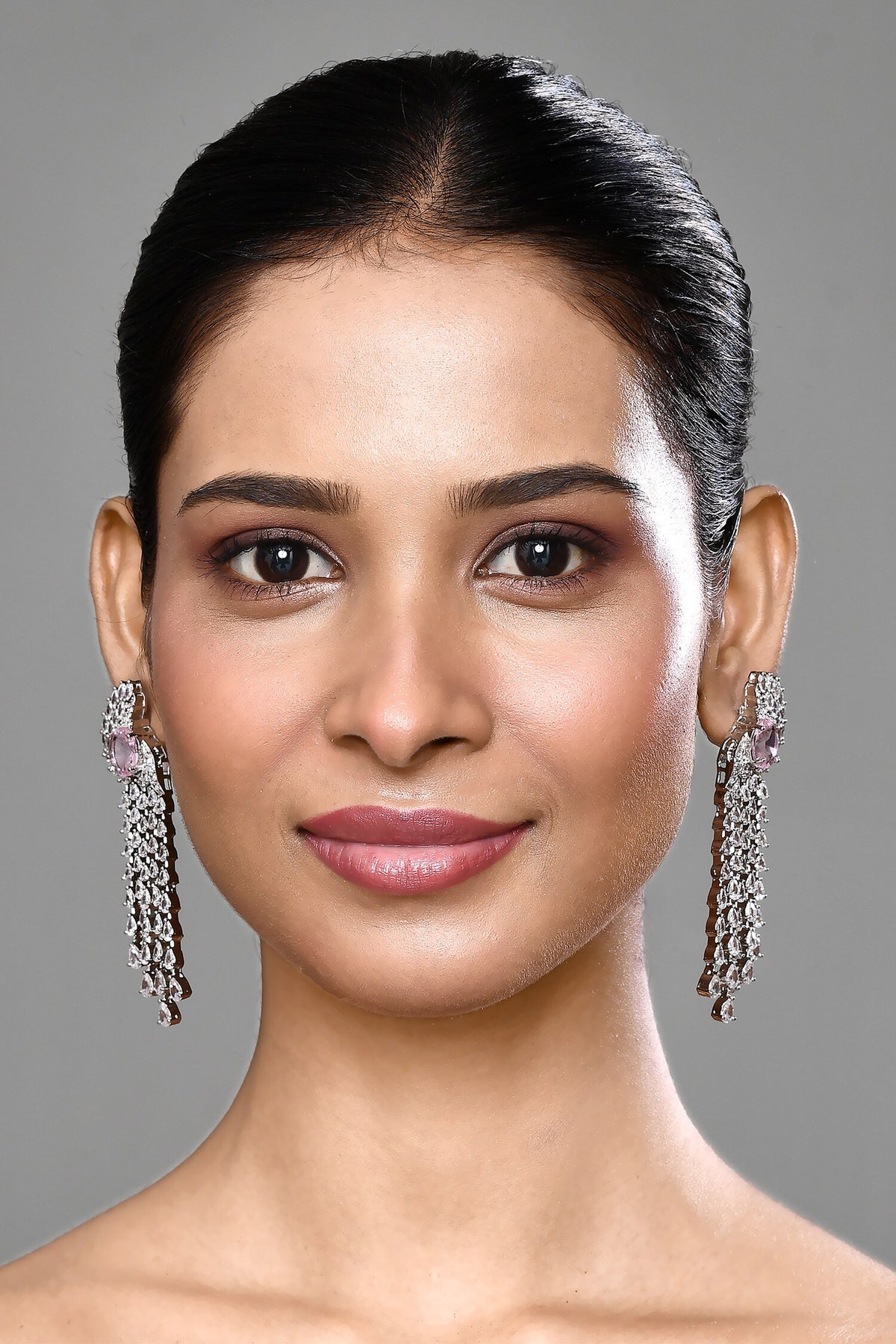 Crystals Embellished Dangler Earrings 