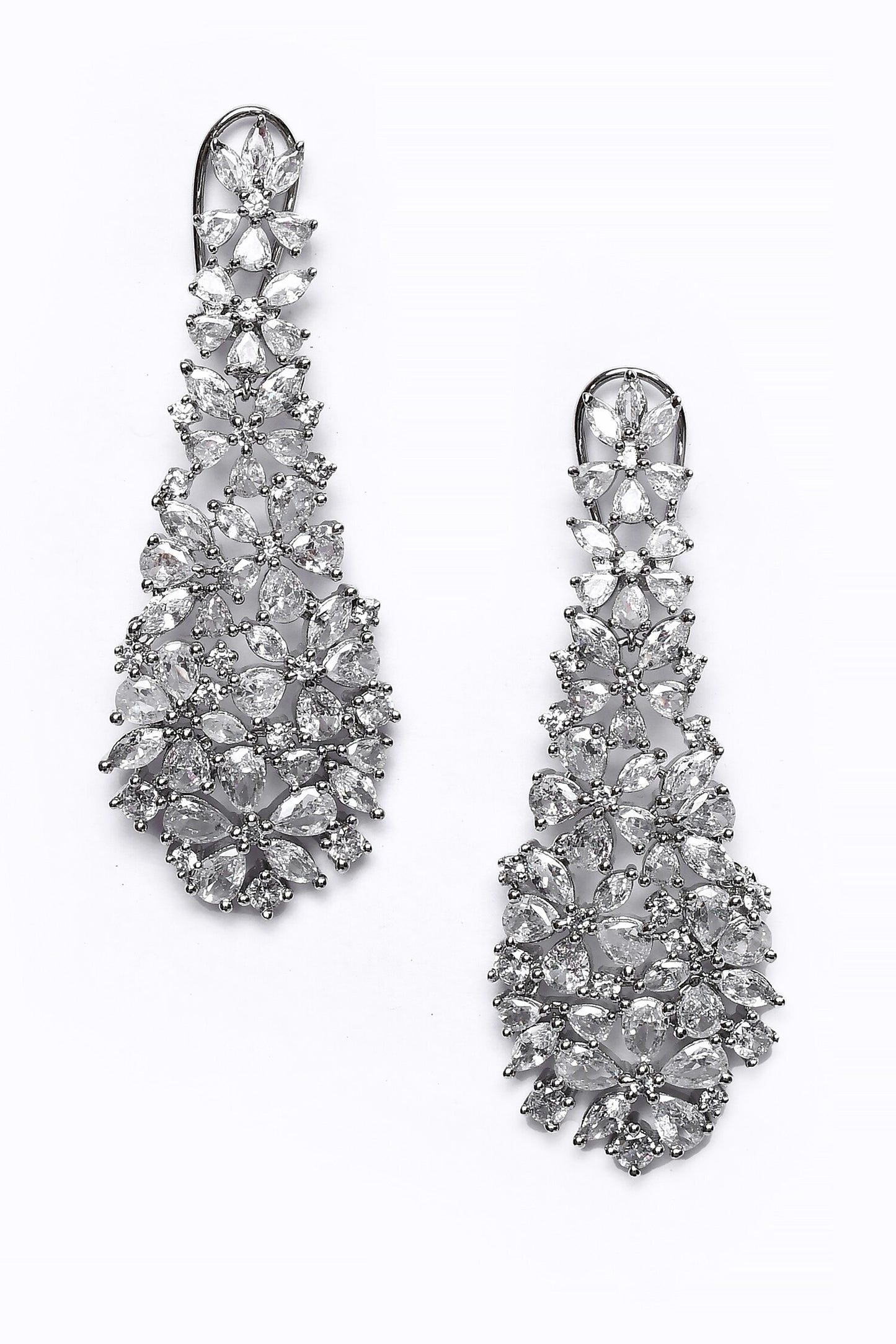 Stones Embellished Dangler Earrings 