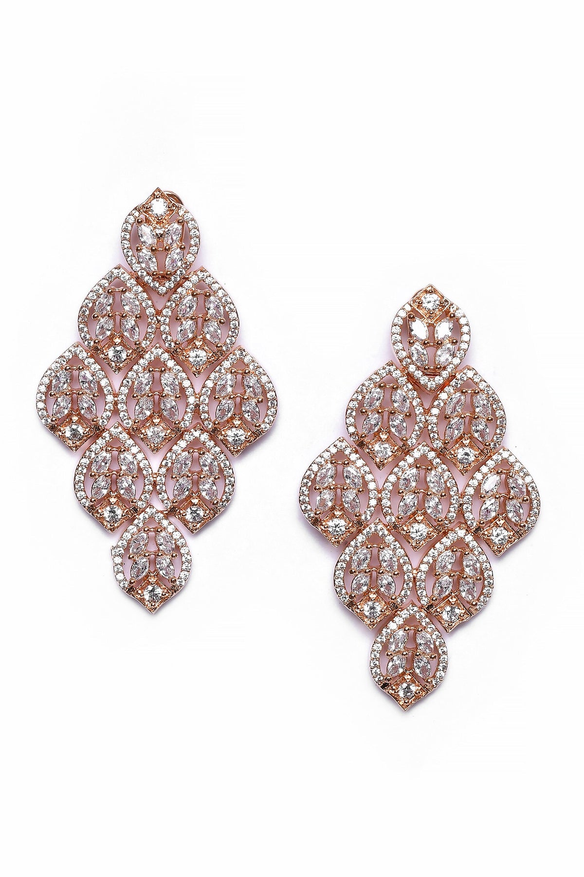 Stone Embellished Dangler Earrings 