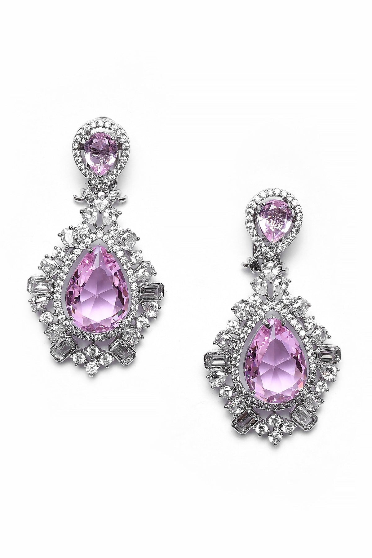 Crystals Embellished Dangler Earrings 