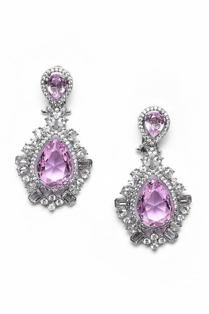 Crystals Embellished Dangler Earrings 