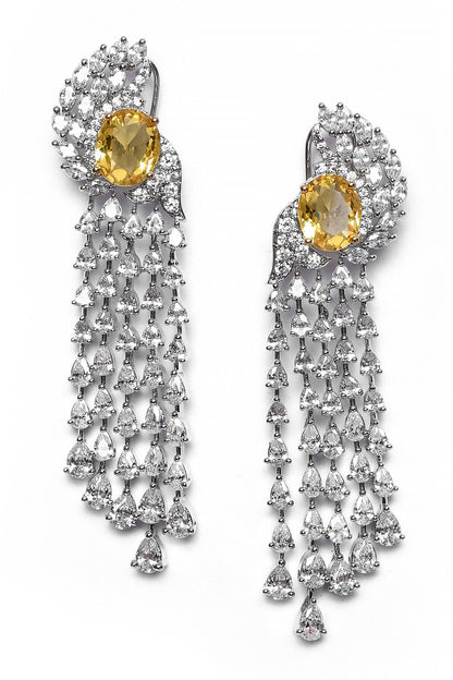 Stones Embellished Dangler Earrings 