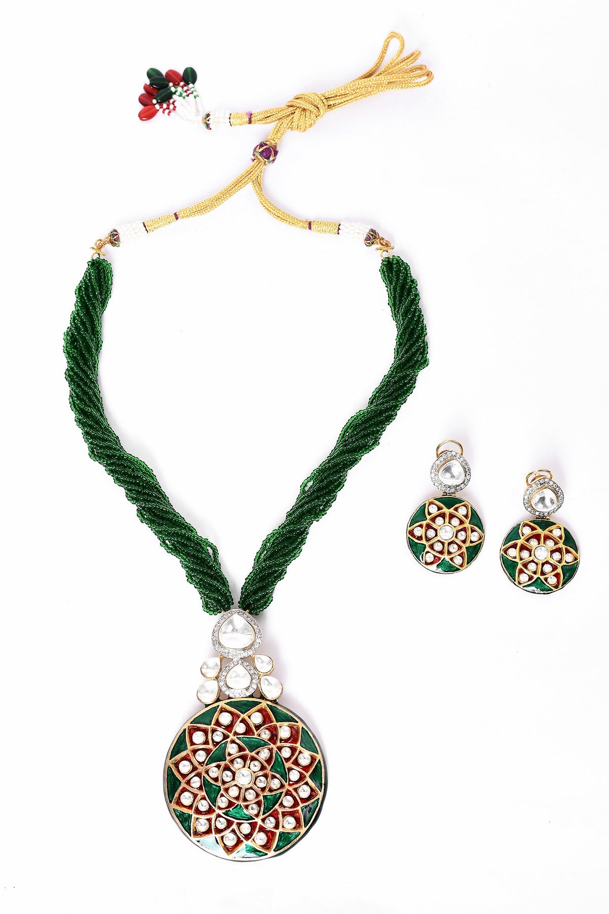 Embellished Pendant Necklace Set 