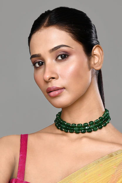 Three Layered Beaded Necklace 