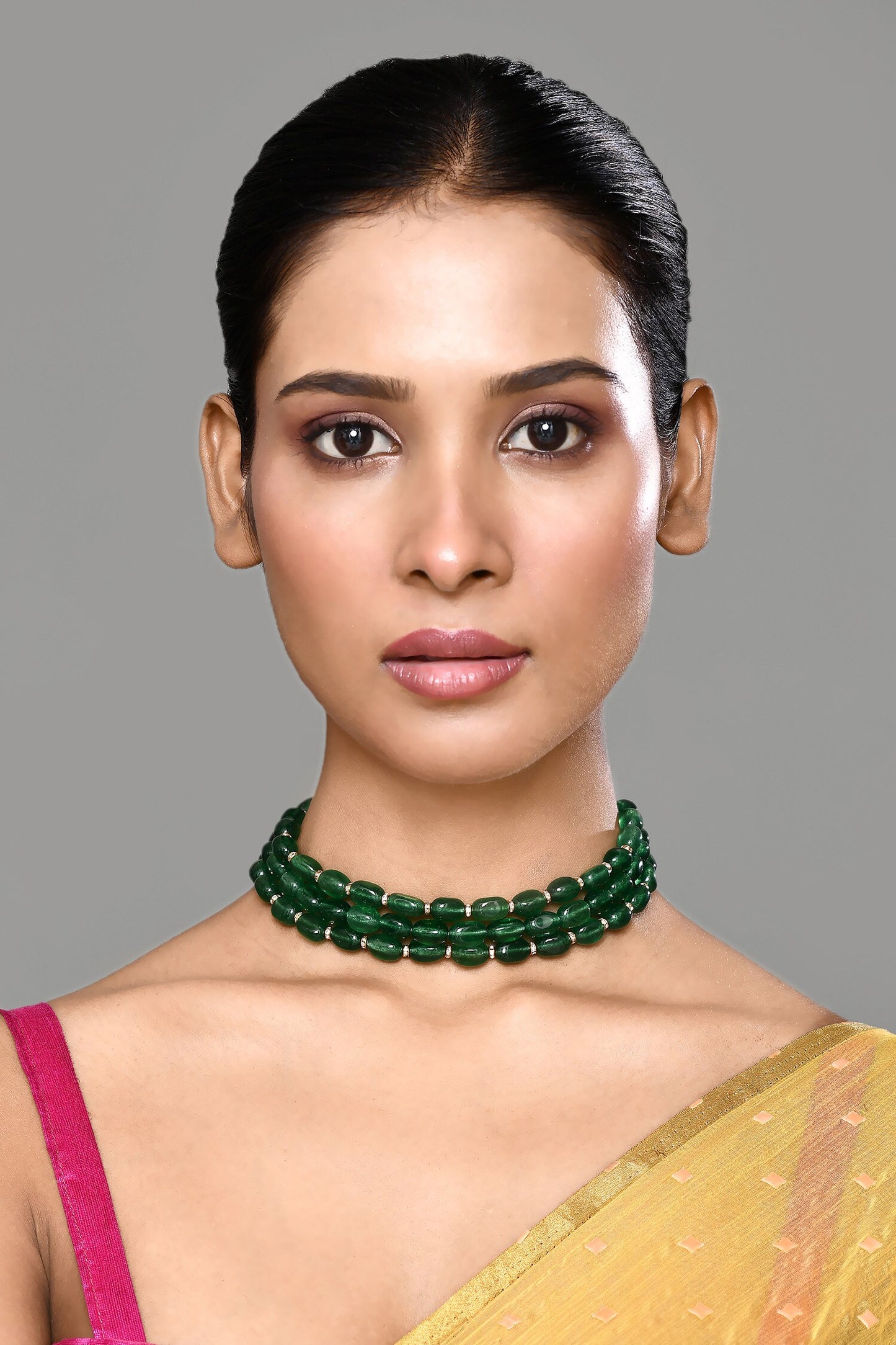 Three Layered Beaded Necklace 