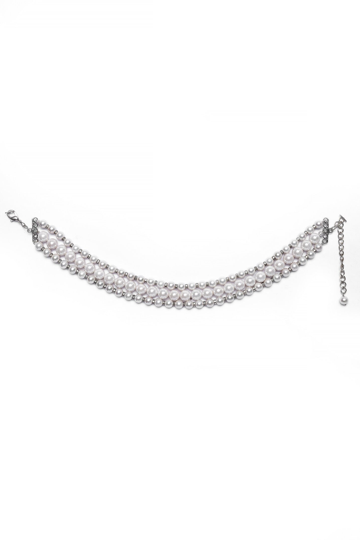Three Layered Pearl Necklace 