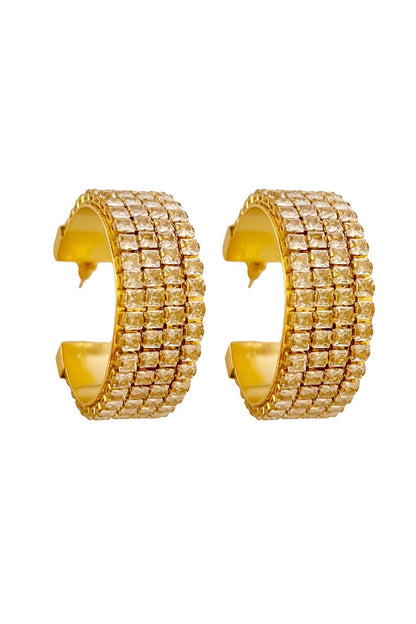 Moonlight Crystal Hoops 