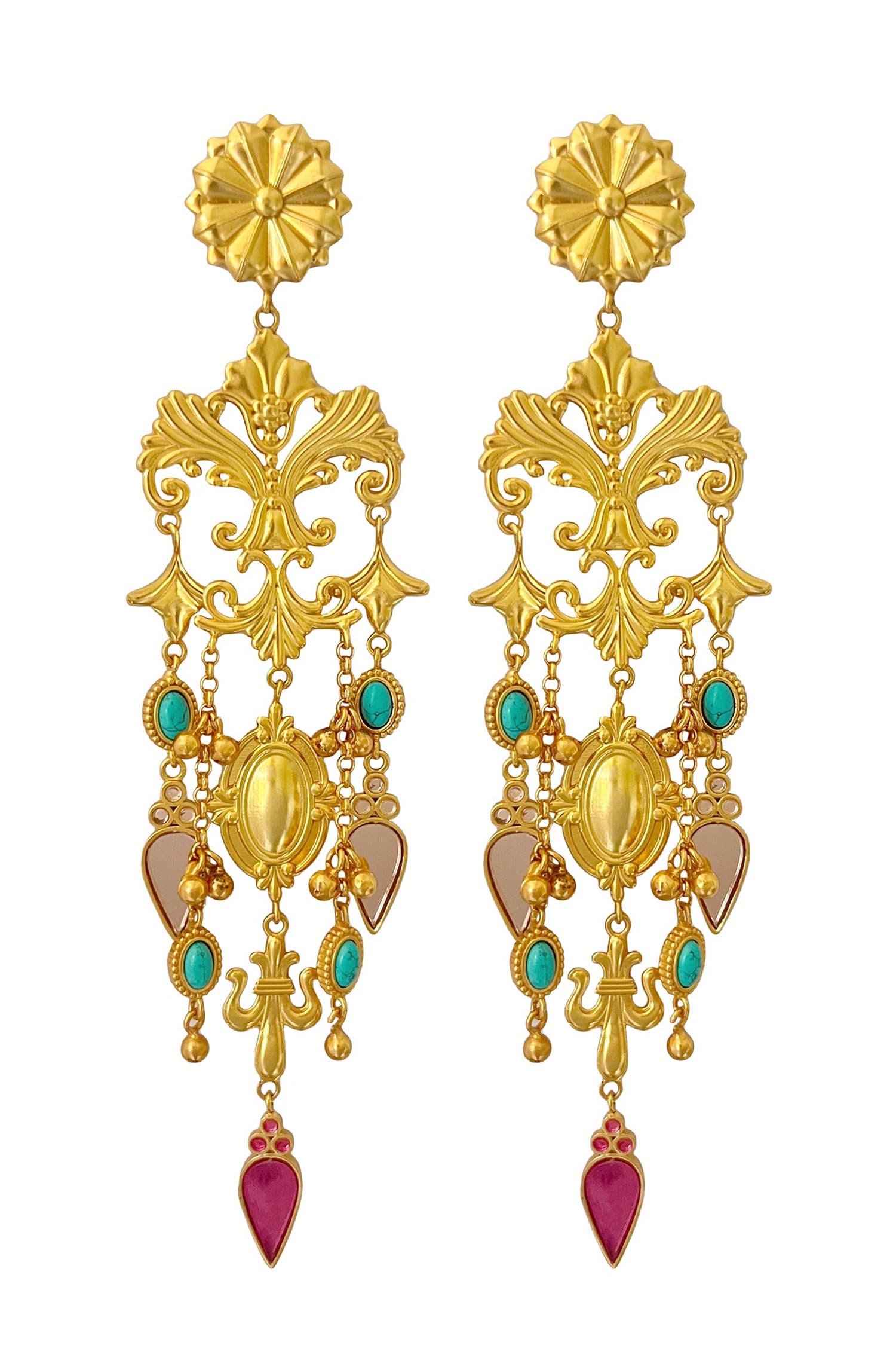 Maharani Damask Danglers 