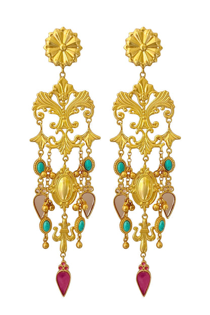Maharani Damask Danglers 