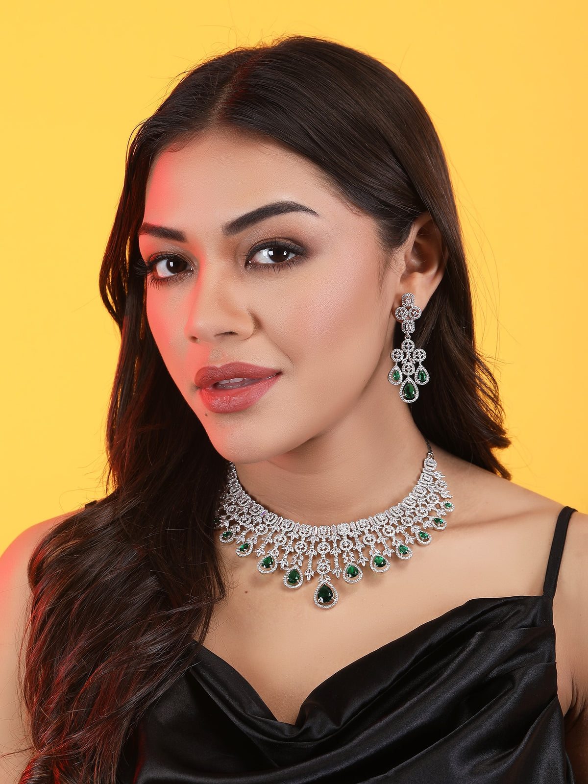 American Diamond Studded Necklace Set 