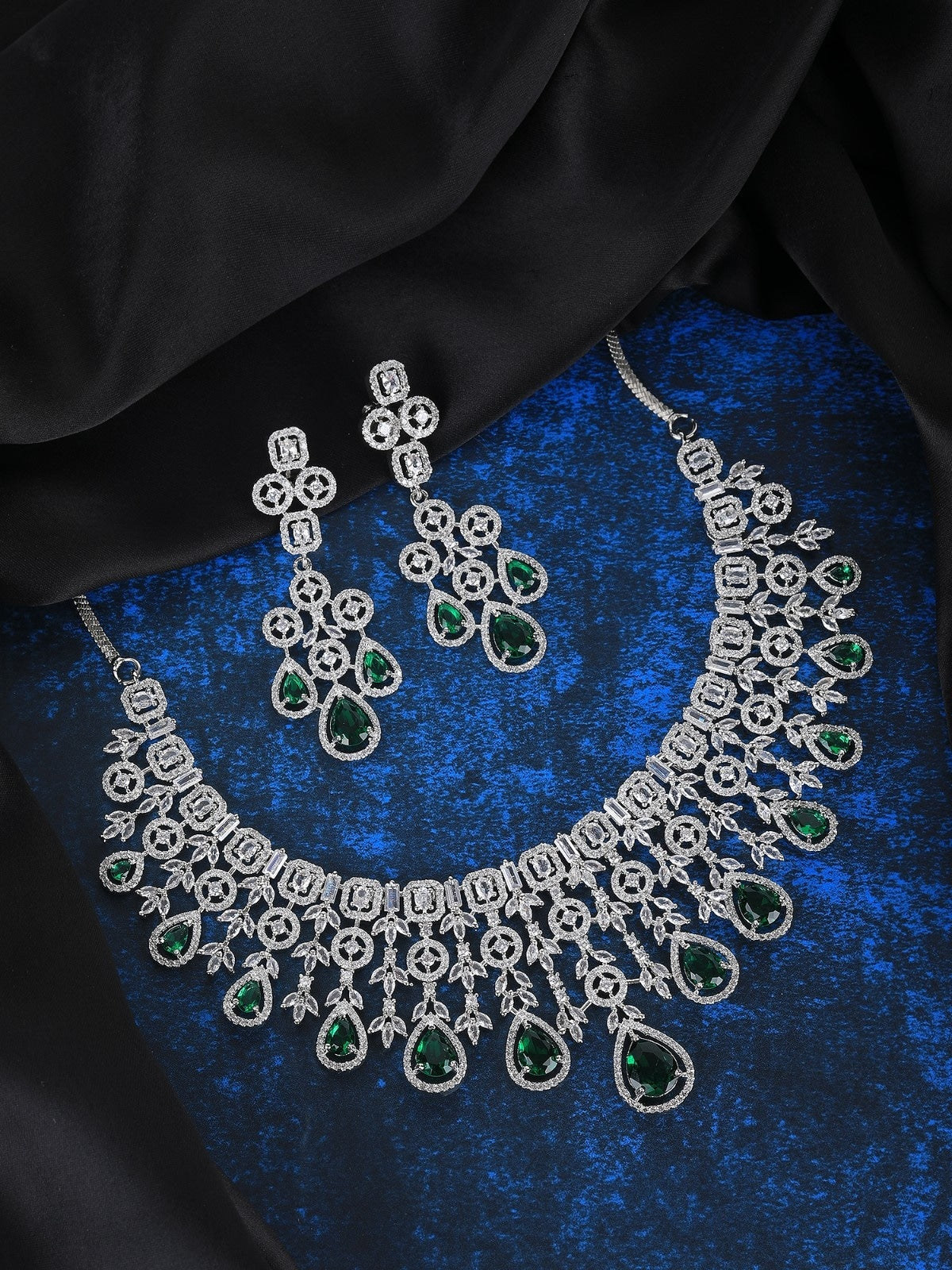 American Diamond Studded Necklace Set 