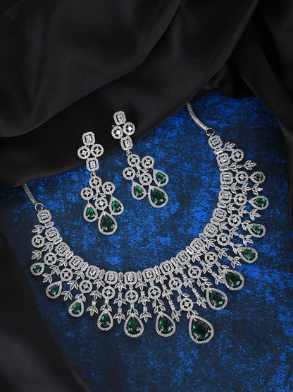 American Diamond Studded Necklace Set 