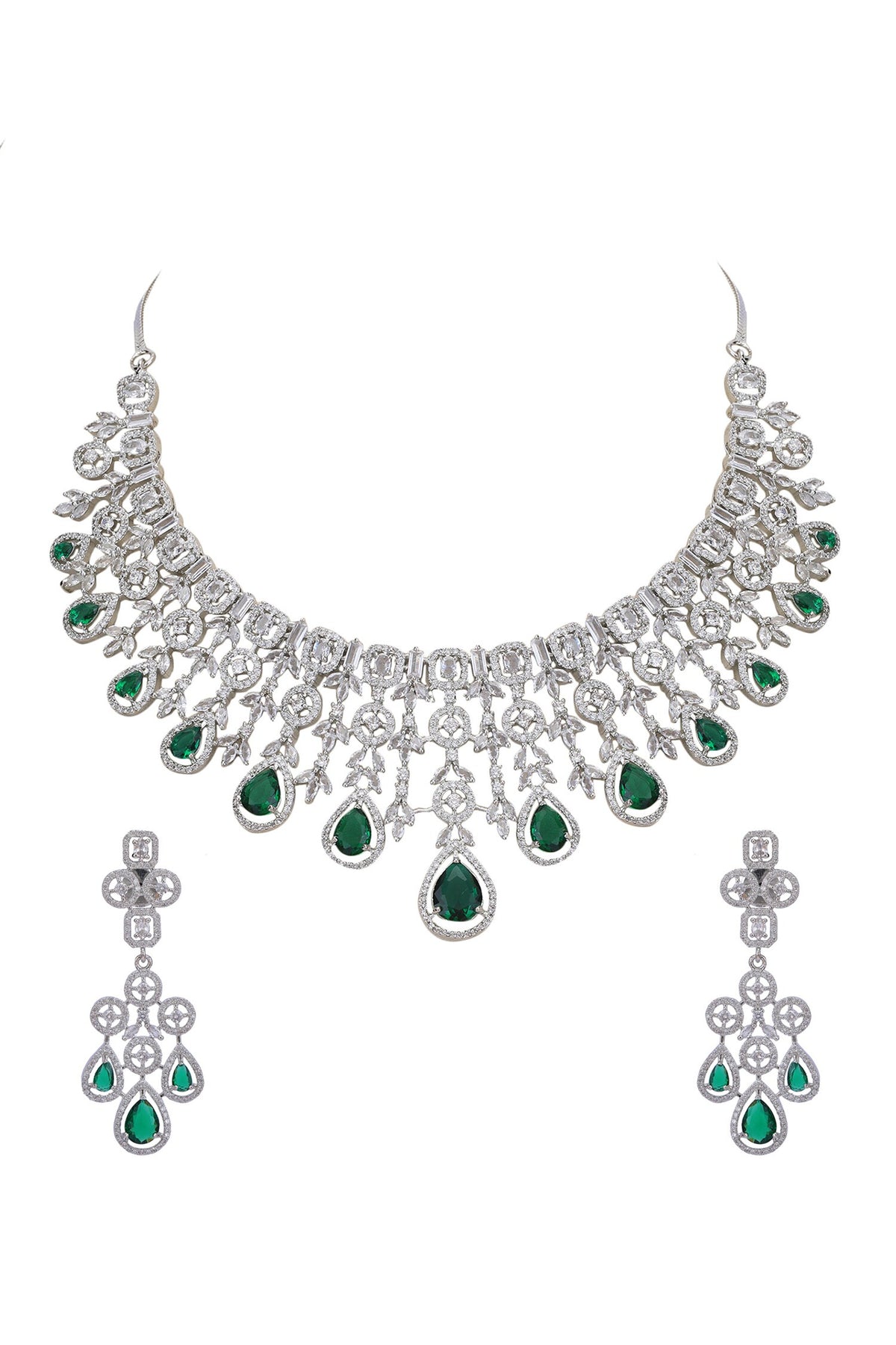 American Diamond Studded Necklace Set 