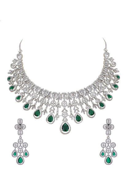 American Diamond Studded Necklace Set 