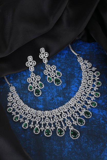 American Diamond Studded Necklace Set 