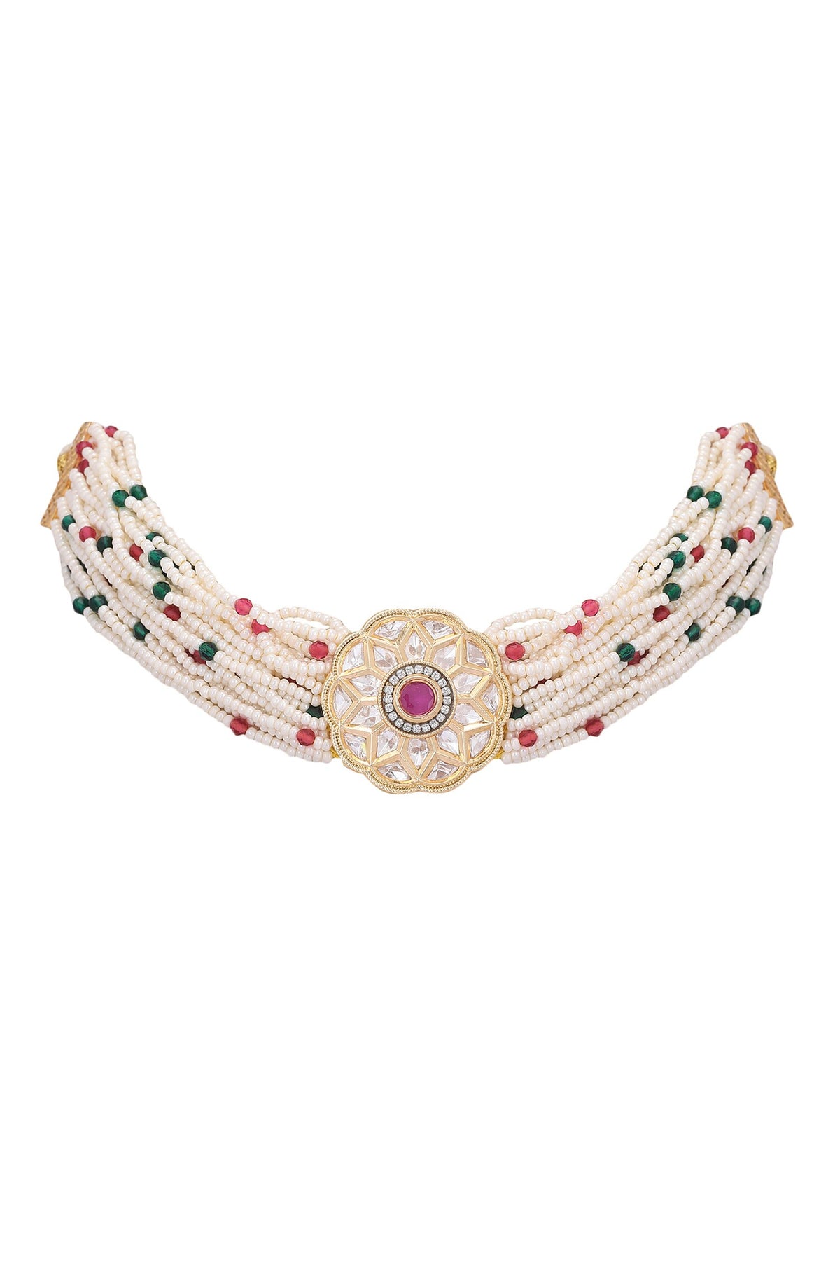 Floral Embellished Choker Set 