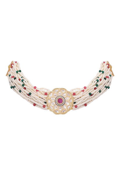 Floral Embellished Choker Set 