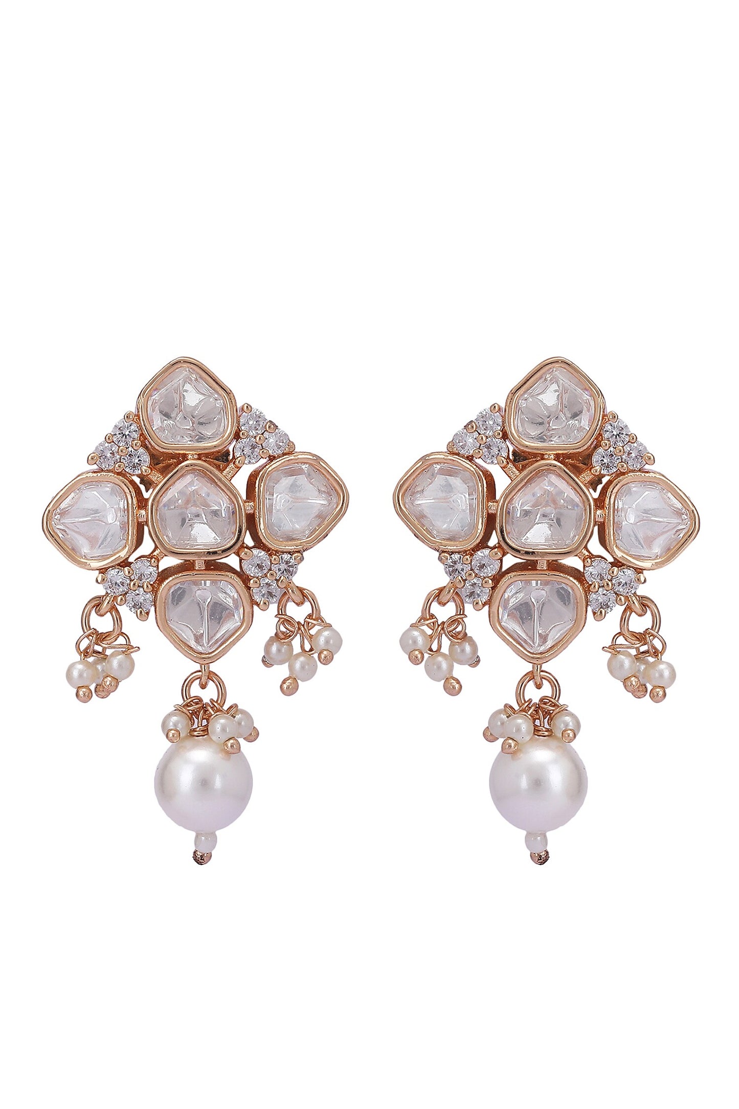 Kundan & Pearls Meenakari Necklace Set 