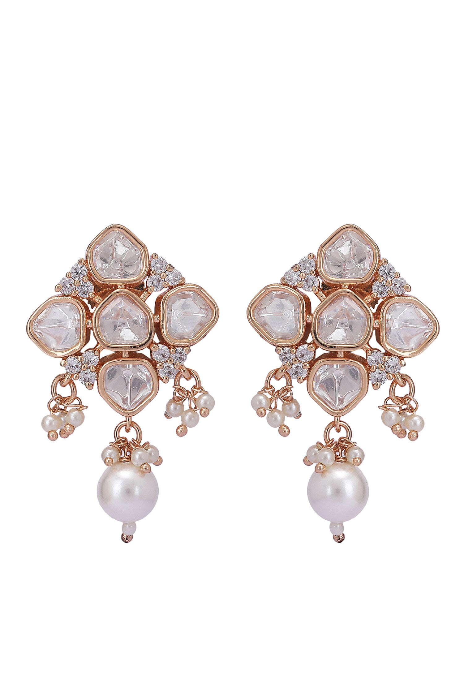Kundan & Pearls Meenakari Necklace Set 
