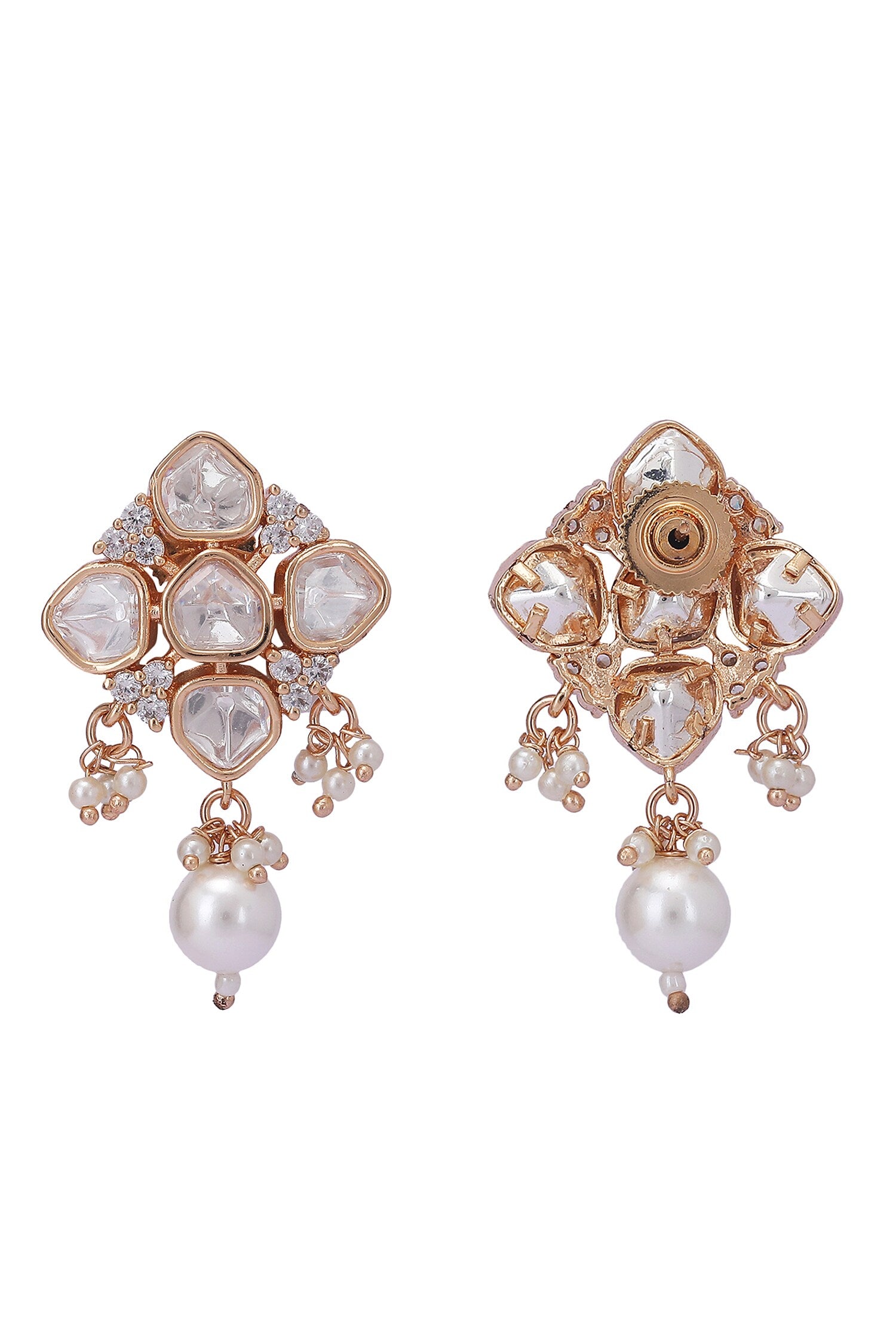 Kundan & Pearls Meenakari Necklace Set 