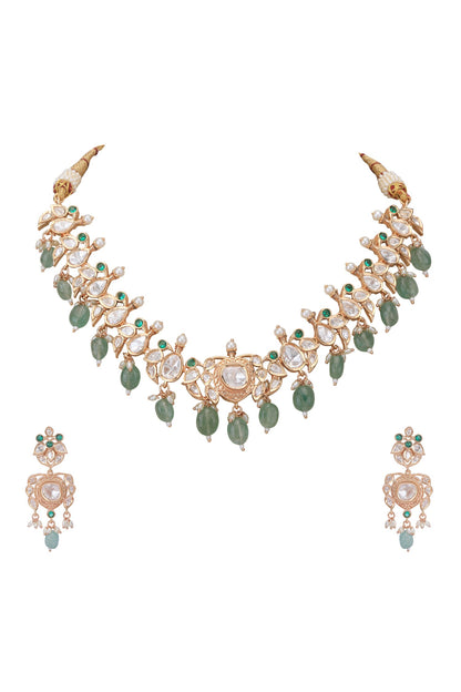 Stones & Beads Studded Necklace Set 