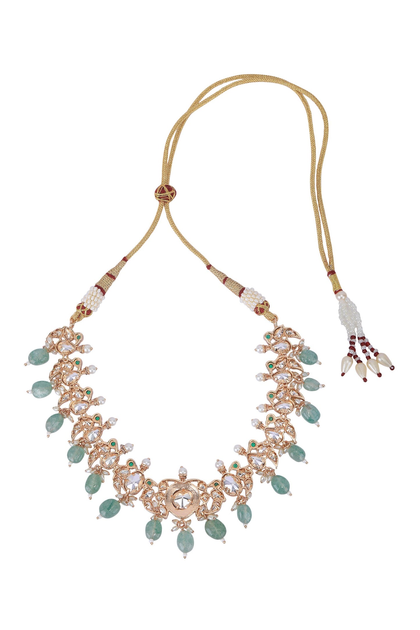 Stones & Beads Studded Necklace Set 