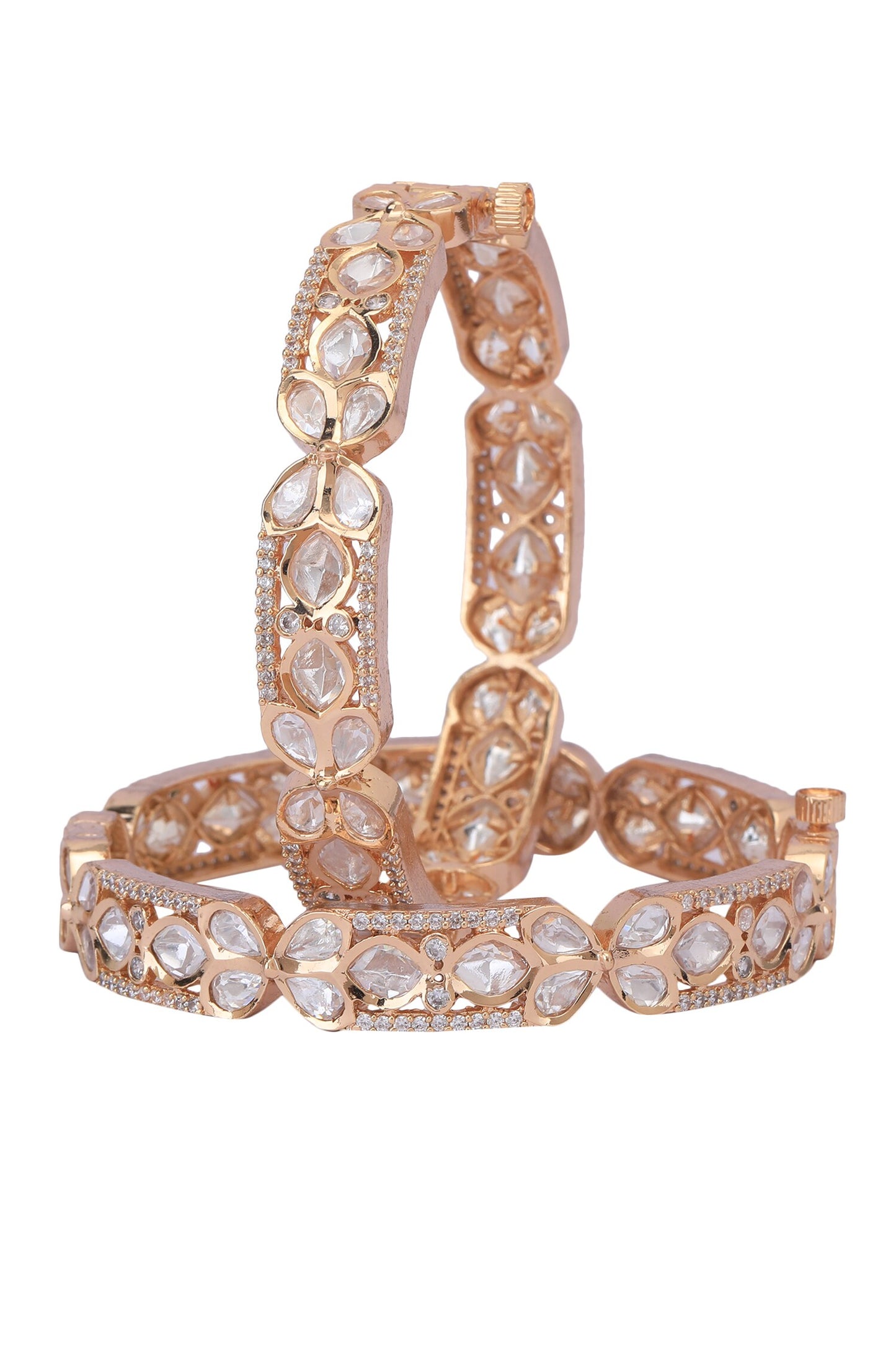 Kundan & Polki Studded Pair of Bangles 