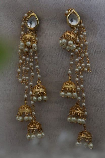 Embellished Long Jhumka Earrings 