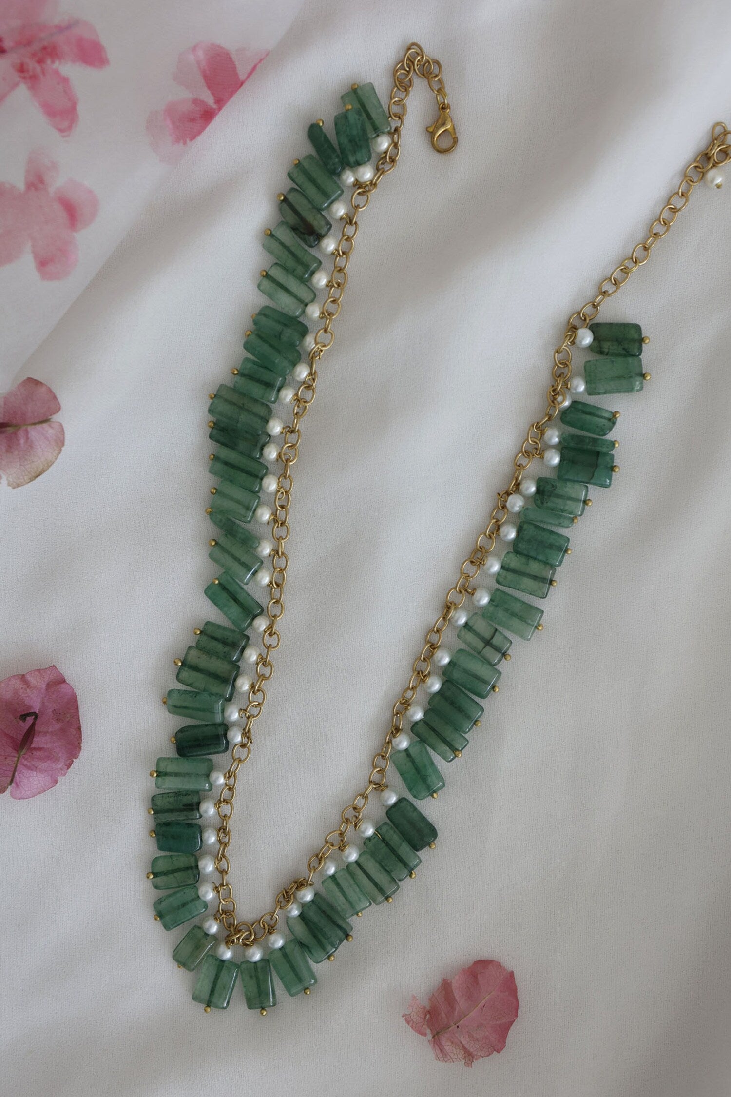 Agate Stone Embellished Necklace 
