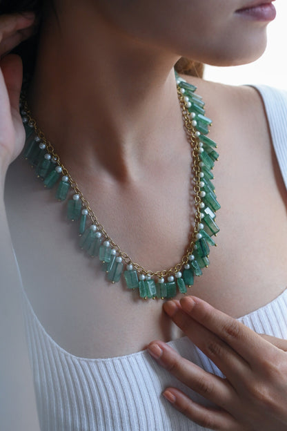 Agate Stone Embellished Necklace 