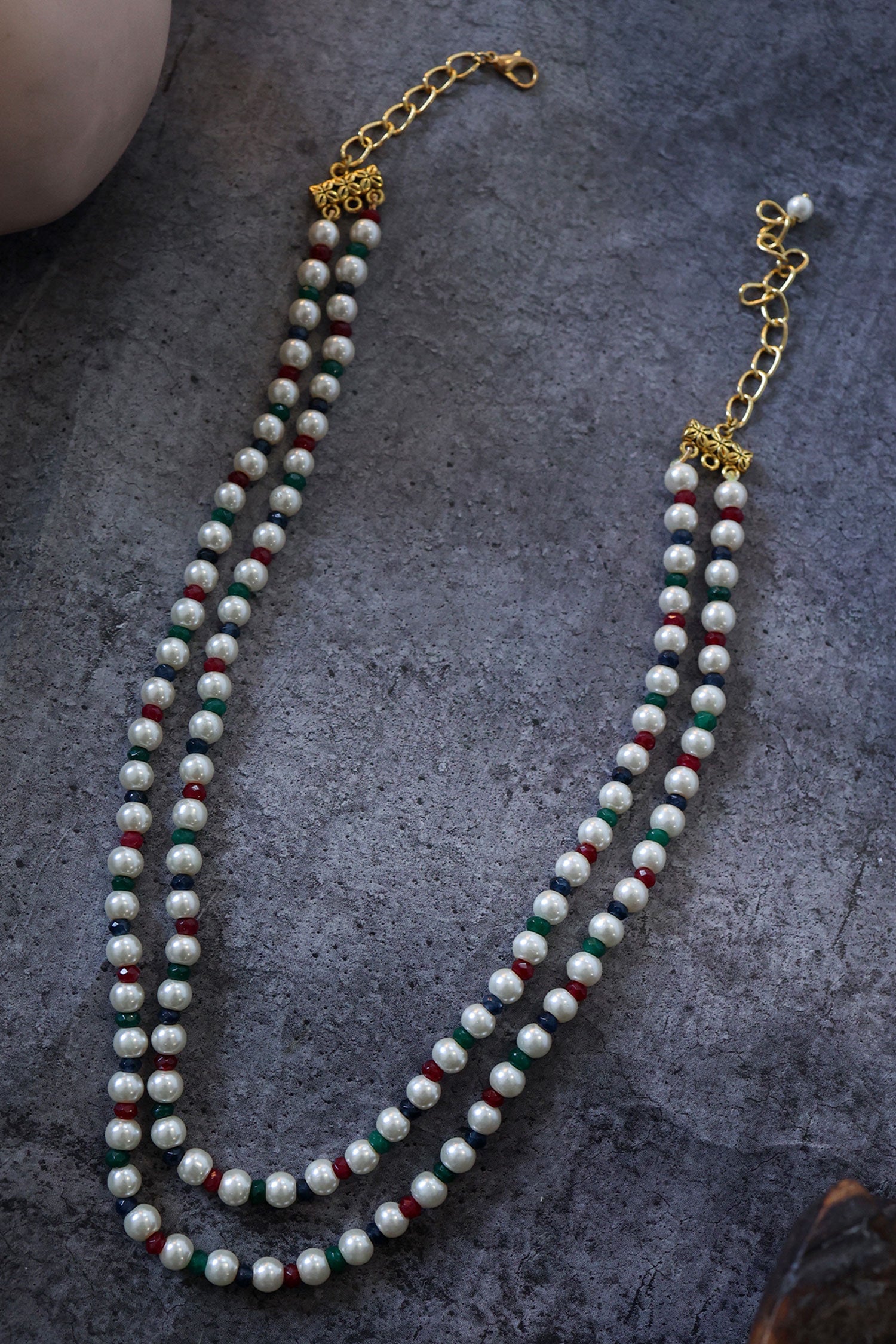 Embellished Two-Layered Necklace 