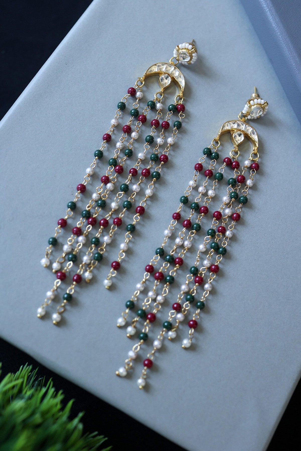 Embellished Long Chandbali Earrings 