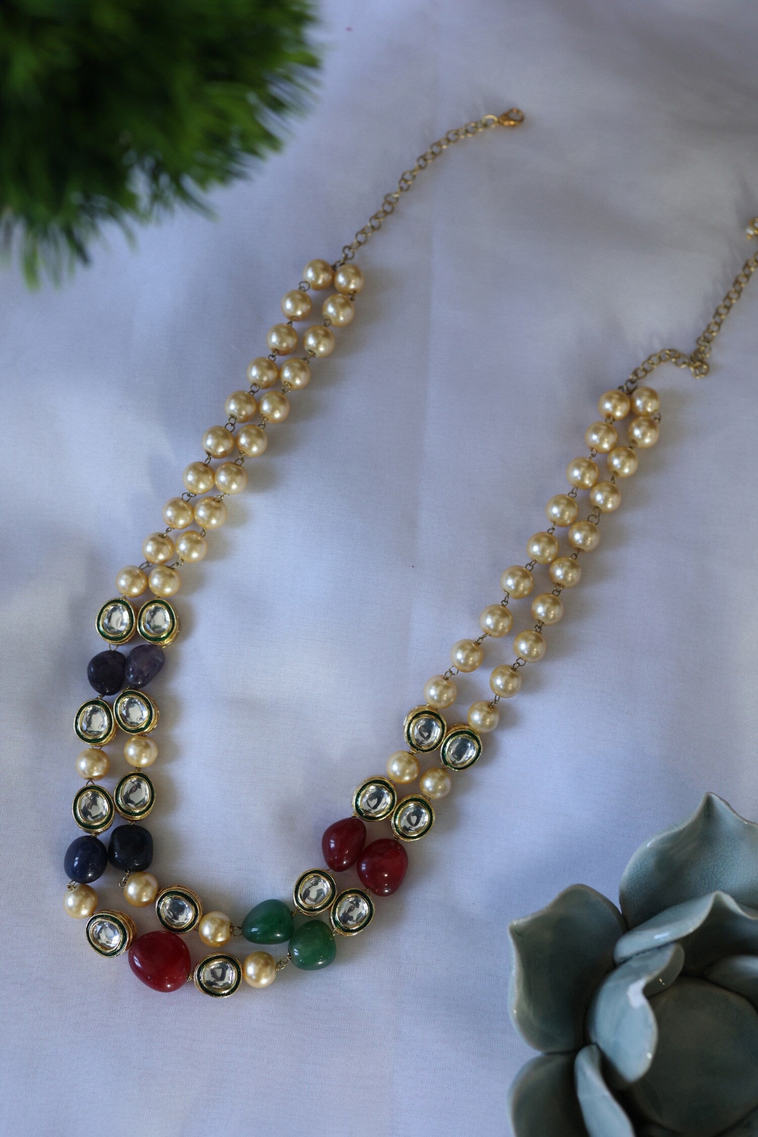 Kundan Embellished Long Necklace 